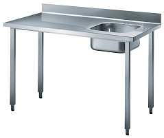 Electrolux Professional BTD12R7 WORK TABLE WITH R/H BOWL+UPSTAND 1200MM (Code 132642)