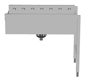 Electrolux Professional HSSRDB10 Handling System for Dishwasher Short roller conveyors with deep basin (Code 863066)
