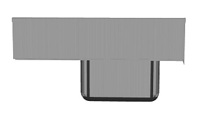 Electrolux Professional BHRPITB10L Handlingsystem für Korbtransportmaschinen Vorspültisch-Einhängeplatte mit Becken (Code 865488)