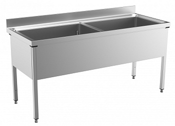 Standard Preparation 800x500 mm Soaking Sink with 2 Bowls (Code 132816)