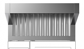 Ventilation Equipment Standard hood (with fan motor) for 6 on 6 GN 2/1 or 6 on 10 GN 2/1 stacked lenghtwise combi ovens (Code 922731)