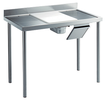 Electrolux Professional TLC1210HE FLEISCHPUTZTISCH M. AUFKANTUNG 1200 MM (Code 133588)