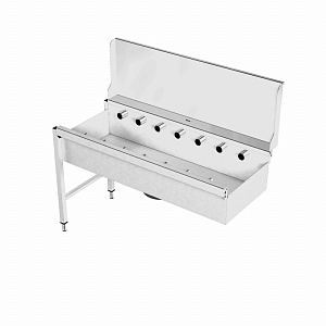 Electrolux Professional HSSRDB14SB Handling System for Dishwasher Short roller conveyors with deep basin and splashback (Code 863075)