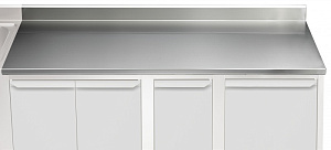 Electrolux Professional TPLA25A WORK TOP WITH UPSTAND 2500MM (121164)