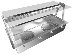 Electrolux Professional D03C3 Drop-In Drop-in bain-marie, air ventilated, with one well (4 GN container capacity) and A overshelf (Code 341161)