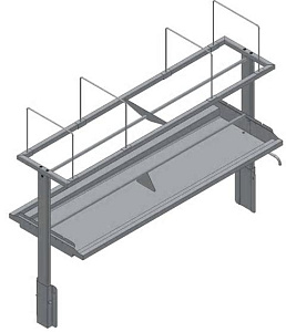 Electrolux Professional HSAOD3 DBL.OVERSHELF-3 BASK.SORT.TABLES,1610MM (Code 865094)