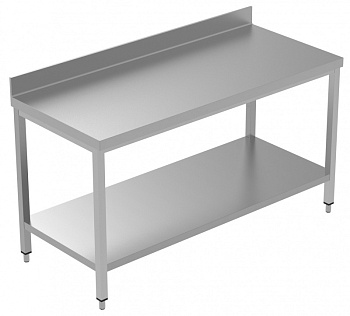 WORK TABLE  1600 MM+UPSTAND+LOWER SHELF (134100)