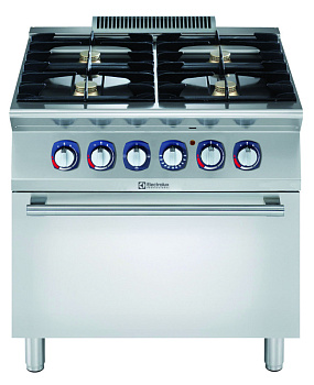 Electrolux Professional E7GCGH4CEN Modulare Großküchengeräteserie 700XP 4-Flammen-Gasherd mit Elektrobratofen (Code 371125)