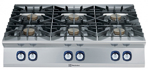 Electrolux Professional E9GCGLTC0M 6-BURN(10KW)GAS BOIL.TOP1200MM-3MM WORKT (Code 391252)