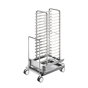 Electrolux Professional TRBAPA1621C Bakery/pastry trolley with rack holding 400x600mm grids for 20 GN 2/1 oven and blast chiller freezer, 80mm pitch (16 runners) (Code 922762)