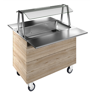 Electrolux Professional F10C3AW02S REFRIGERATED WELL, STATIC, 3GN+WHEELS H=900MM OVERSHELF W/LED LIGHTS (CODE 322028)