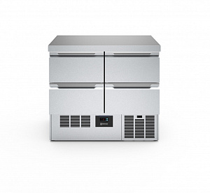 Electrolux Professional SAL25T04 Digital Undercounter Compact Refrigerated Counter - 250lt, 4 Drawers (R290) (Code 725113)