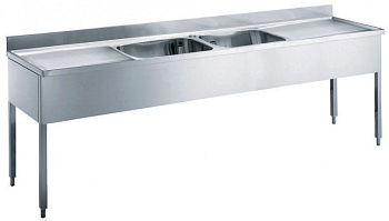 Electrolux Professional LG2826P SPÜLTISCH M.2 BECKEN 2ABTROPFFLÄCHE 2400 (Code 132365)