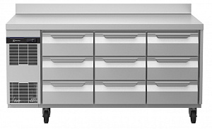 Electrolux Professional EK3R3CCCH Digital Undercounter ecostore HP Concept Refrigerated Counter - 9x1/3 Drawers with Splashback (60Hz) (Code 710261)