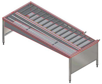 Electrolux Professional HSSMF5LR MANU. STAPELTI, 5 KÖ., L>R, 2640MM-FRONT (Code 865088)