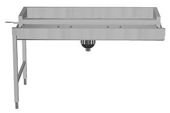 Handling System for Rack Type Automatic Sorting Table Pass Thru, Dishwashing Driven with 3 Baskets - Right to Left, 1620mm (Code 865464)