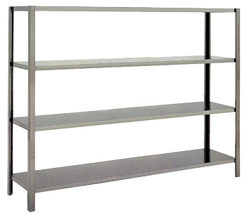S/S SHELVING W/ 4 SOLID SHELVES 1770 MM (137005)