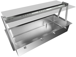 Electrolux Professional D01C4 Drop-In Drop-in bain-marie, with one well (4 GN container capacity) and A overshelf (Code 341164)