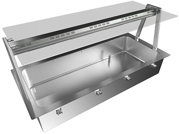 Drop-In Drop-in bain-marie, with one well (4 GN container capacity) and A overshelf (Code 341164)