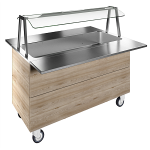 Electrolux Professional F10C4AW02S REFRIGERATED WELL, STATIC, 4GN+WHEELS H=900MM OVERSHELF W/LED LIGHTS (CODE 322029)