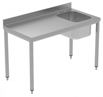 Electrolux Professional GTL1410DXE AT MIT BECKEN RECHTS+AUFKANTUNG 1400 MM (Code 134023)