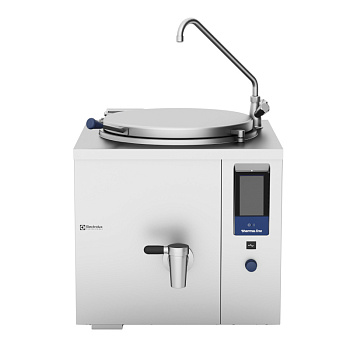 Electrolux Professional PBON10QCEM Thermaline Dampf Kochkessel, 100lt für Hygienesockelaufstellung, freistehend mit Rührwerk & Mischbatterie (Code 586463)