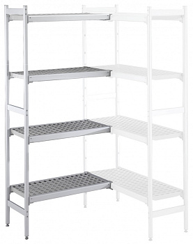 Electrolux Professional ACS1272 ALUM.CORNER SHELV.-POLY.TIERS-373X1276MM (Code 137056)
