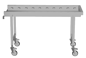 Electrolux Professional HSSRC16M Handling System für Spülmaschinen Fahrbare Rollenbahn, kurze Rollen (Code 865201)