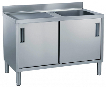 Standard Preparation 1400 mm Cupboard Sink with 1 Bowl & Left Drain (Code 133250)