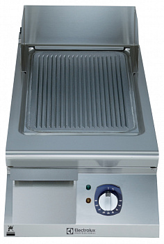 Modular Cooking Range Line 900XP 400mm Electric Fry Top, Ribbed Brushed Chrome Plate (Code 391395)
