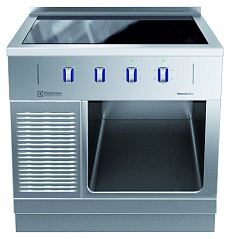 Electrolux Professional MBJDGBJ1AO Modulare Großküchengeräteserie thermaline 85 - Vollflächen-Induktionskochfeld auf offenem Unterbau, 4 Zonen, einseitig bedienbar mit Aufkantung - H2 (Code 588445)