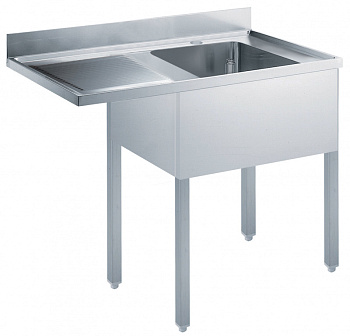 Standard Preparation 1200 mm Soaking Sink for Dishwasher with 1 Bowl (Code 133192)