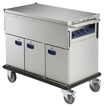 BAIN-MARIE TROLLEY-3 WELLS-HOT CUPB.-3GN (Code 342108)