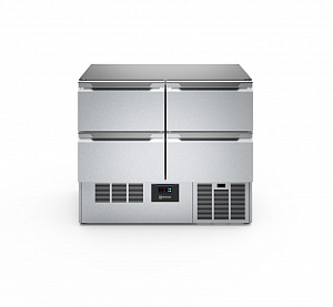 Electrolux Professional SAL25N04 Digital Undercounter Compact Refrigerated Counter - 250lt, 4 Drawers no worktop (R290) (Code 725112)
