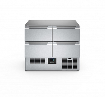 Digital Undercounter Compact Refrigerated Counter - 250lt, 4 Drawers no worktop (R290) (Code 725112)