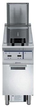 Electrolux Professional E9KKHBBAMCG Modulare Großküchengeräteserie 900XP Ein Becken Gasfritteuse 23 Liter Elektronisch gesteuert (Code 391333)
