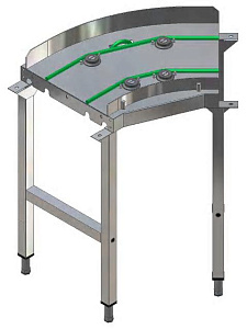 Electrolux Professional HSCCT45C 45°CURVE+LEGS FOR CORD CONVEYOR (TRAYS) (Code 865129)