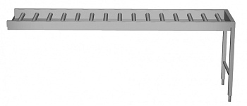 Handling System for Dishwasher Conveyor, long rollers with end plate (Code 863049)