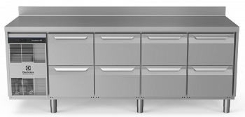 Digital Undercounter ecostore HP Premium Refrigerated Counter - 590lt, 8 Drawers with upstand (Code 710157)