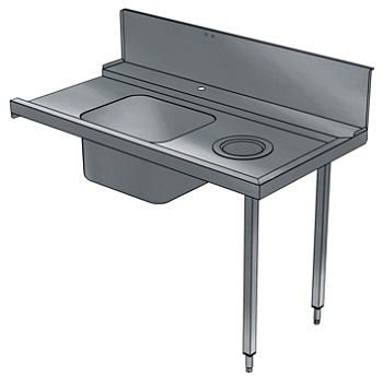 PREWASH TABLE+BOWL+HOLE R&gt L 1400-RACK T. (Code 865324)
