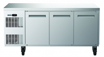 Digital Undercounter Freezer Counter - 3 Door (R290) with wheels and UK plug (Code 710455)