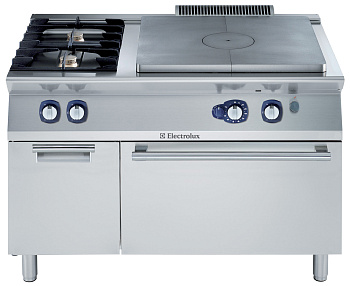 Electrolux Professional E7STGL3010 GAS-GLÜHPLATTE +2 FLAMM.+OFEN+OFFEN.SCHR (Code 371010)