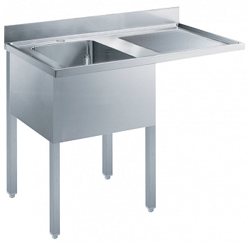 Standard Preparation 1200 mm Soaking Sink for Dishwasher with 1 Bowl (Code 133191)