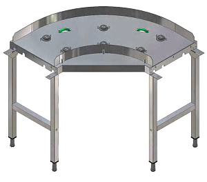 Electrolux Professional HSCCT90C 90°CURVE+LEGS FOR CORD CONVEYOR (TRAYS) (Code 865128)