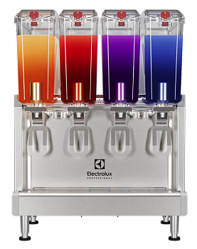 Simplicity Bubblers Chilled Beverage Dispensers 4x9 L, agitator model with locking lid (Code CCCRKZ)