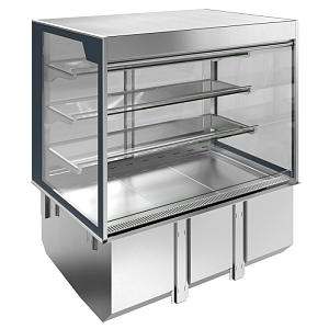 Electrolux Professional D15R3 DROP-IN REMOTE REFRIGERATED WELL WITH REFRIGERATED DISPLAY, SQUARED, MEDIUM SERVICE - 4 HOURS - 3GN (CODE 341115)