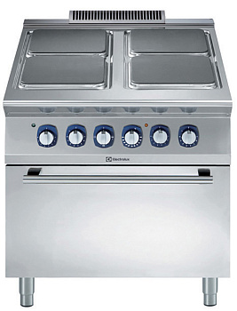 Electrolux Professional E9ECEH4QE0 4-QUADRAT.PLATTEN-ELT.HERD+OFEN 800 MM (Code 391041)