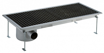 FLR.DRAIN+GRATE+S.SIPH-HOR.OUT. 400X1400 (328059)