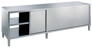 Electrolux Professional MTND2000PN Standard Preparation 2000 mm Passthrough Worktop Cupboard with Shelf & Sliding Doors (Code 132785)