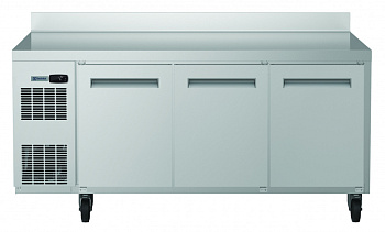 Digital Undercounter ecostore HP Refrigerated Counter - 3 Door (R290) with top, upstand and wheels, UK plug (Code 710451)